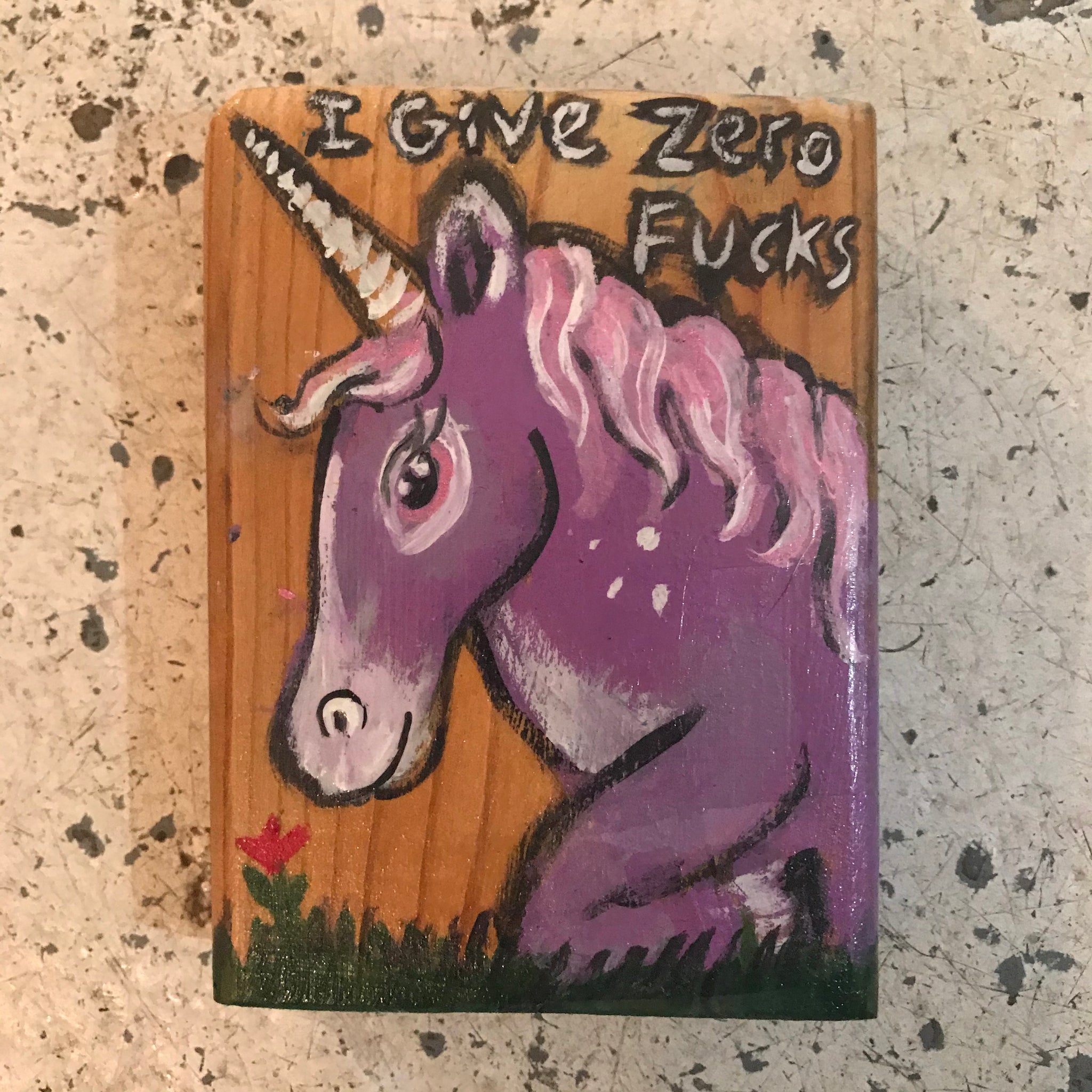 Sassy Animal - I give Zero Fucks - Purple Unicorn