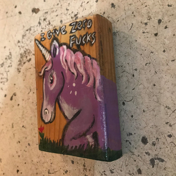 Sassy Animal - I give Zero Fucks - Purple Unicorn