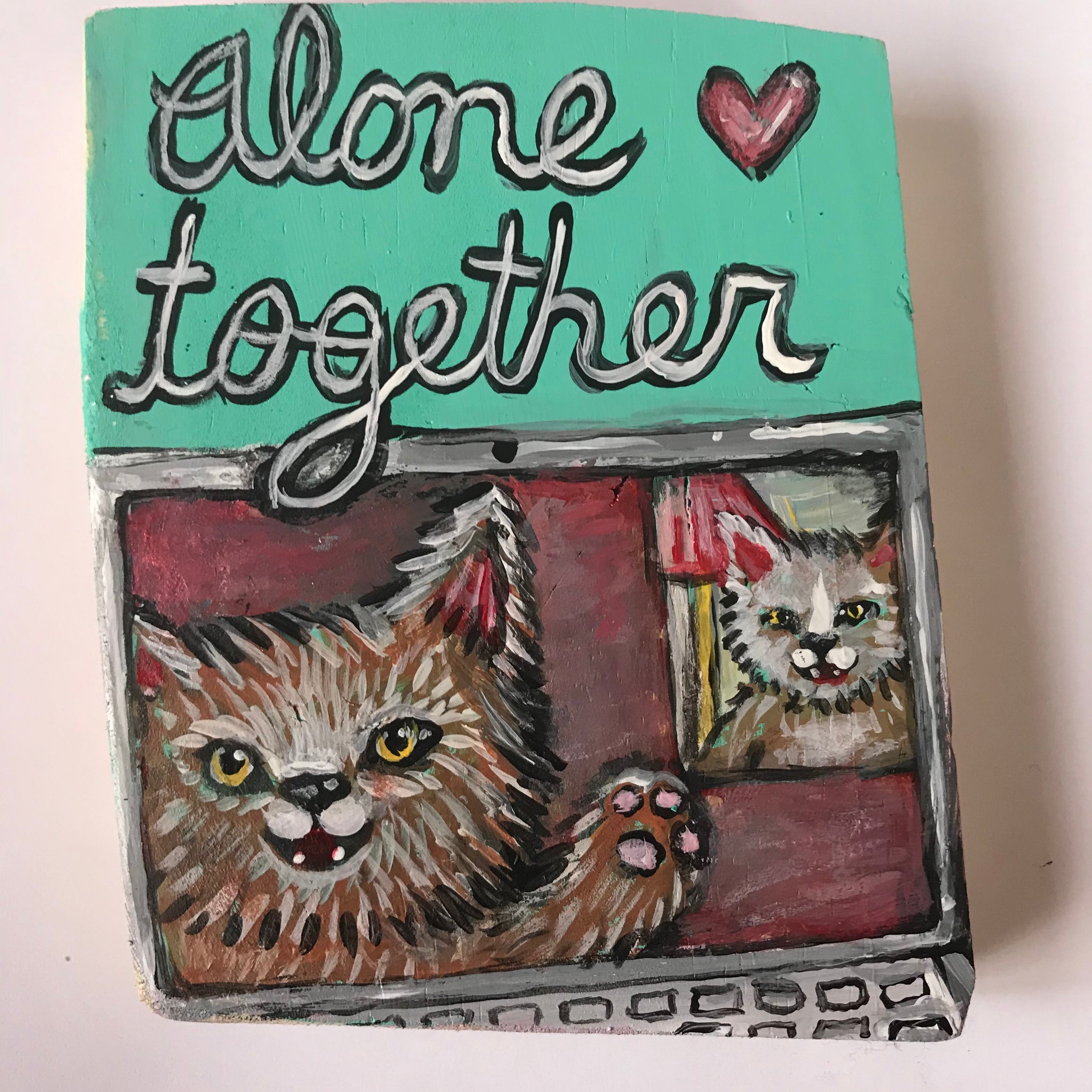 Quarantine Art - Alone Together Cats