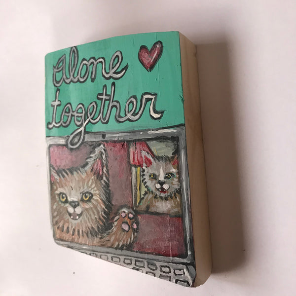 Quarantine Art - Alone Together Cats