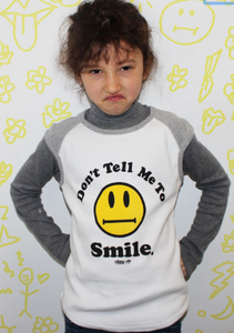 Don't Tell me to Smile Kid's Heather Tee