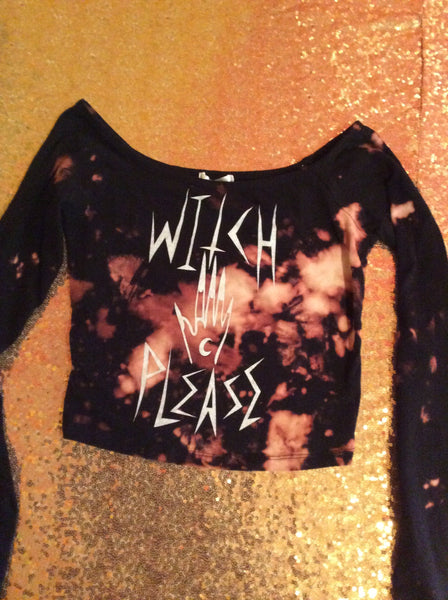 Witch Please Bleached Long Sleeve