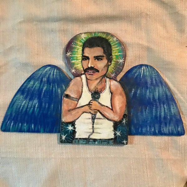 Freddie Mercury Angel Art 9x15”