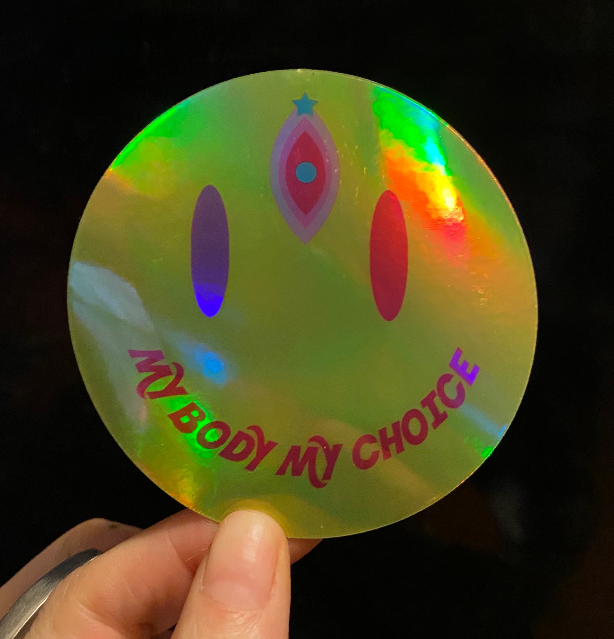 My Body My Choice Holographic Sticker